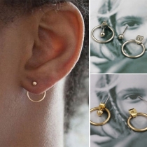 Simple Style O-shaped Alloy Earrings 