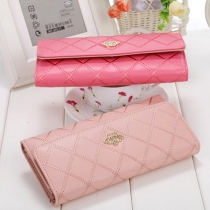 Fashion Solid Color Crown Long-style Wallet 