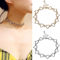 Fashion Solid Color Heart Shaped Necklace