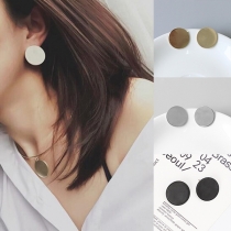 Simple Style Circle-shaped Alloy Stud Earrings