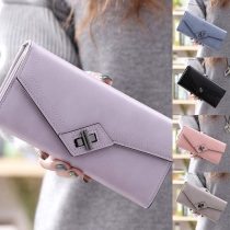 Fashion Solid Color Long-style Wallet