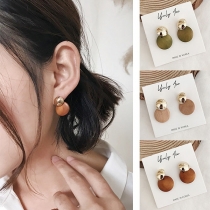 Simple Style Bean-shaped Stud Earrings