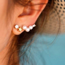 Fashion Stars Beads Rhinestone Stud Earring
