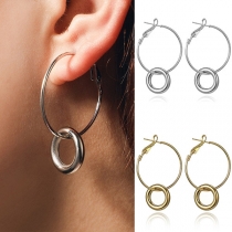 Simple Style Circle-shaped Alloy Earrings