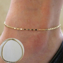 Simple Style Gold/Silver Tone Anklet 