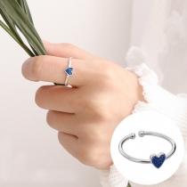 Simple Style Heart shaped Open Ring