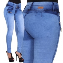 Fashion High Waist Slim Fit Jeans 