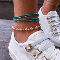 Fashion Shell Beaded Anklet Set 5 pcs/Set