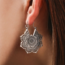 Ethnic Style Hollow Out Flower-shaped Earrings