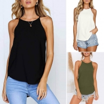 Sexy Off-shoulder Solid Color Cami Top 