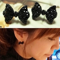 Sweet Style Bowknot Shaped Stud Earrings 