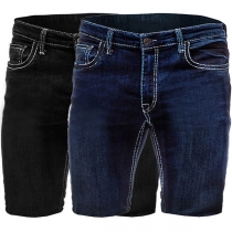 Fashion Middle-waist Man's Knee-length Denim Shorts