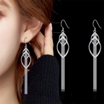 Fashion Long Tassel Pendant Alloy Earrings