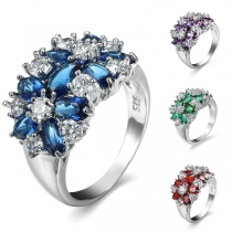 Fashion Colorful Rhinestone Inlaid Ring