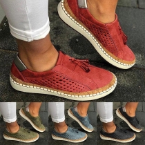 Fashion Flat Heel Round Toe Breathable Casual Shoes