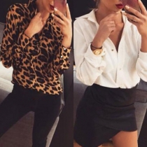 Fashion Long Sleeve POLO Collar Shirt 