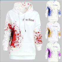 Fashion Long Sleeve Printed Hoodie