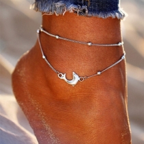Cute Style Dolphin Pendant Double-layer Anklet