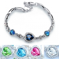 Fashion Rhinestone Inlaid Alloy Bracelet