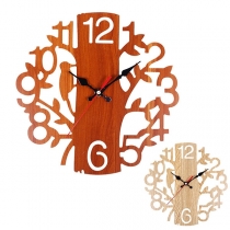 Retro Style Tree-shaped Wall Clock 