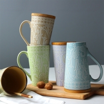 Chic Style Relief Pattern Imitation Ceramic Mug (without Cover)
