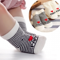 Cute Letters Heart Pattern Breathable Baby Socks  2 Pair/Set