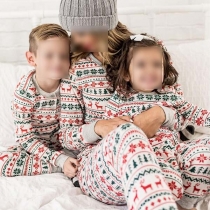 Fashion Christmas Printed Parent-child Nightwear Set