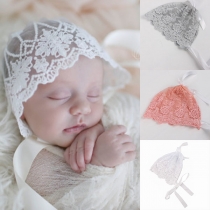 Sweet Style Lace-up Bow-knot Lace Cap for Babies