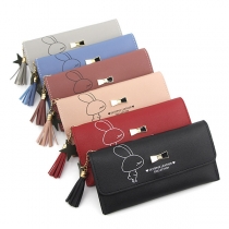 Cute Cartoon Pattern Tassel Wallet