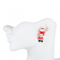Cute Style 3D Santa Claus Shaped Earrings