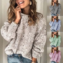 Fashion Long Sleeve Round Neck Loose Sweater