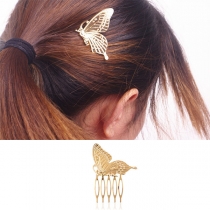 Fashion Butterfly Shaped Alloy Comb Hair Pin