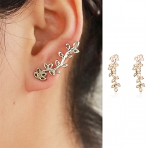 Fresh Style Tree Branch Shaped Stud Earrings