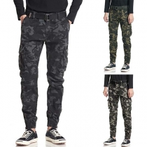 Fashion Camouflage Printed Side-pocket Man's Pants