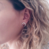 Simple Style Crescent Shaped Stud Earrings