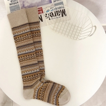 Fashion Printed Over-the-knee Knit Socks