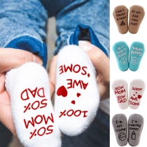 Fashion Letters Printed Anti-slip Socks for Babies  2 pairs/set