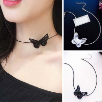 Sweet Style Bow-knot Pendant Choker Necklace
