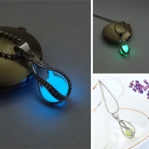 Fashion Glowing Water-drop Shaped Pendant Necklace