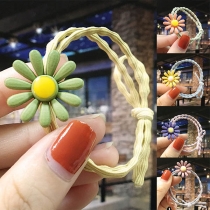 Sweet Style Daisy Shaped Elastic Hair Band for Kids  4 piece/set