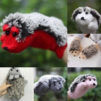 Cute Cartoon Hedgehog Shaped Knit Gloves