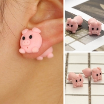 Cute Cartoon Pig Shaped Stud Earrings