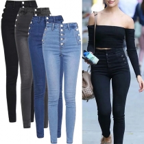Fashion High Waist Slim Fit Jeans