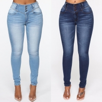 Fashion High Waist Slim Fit Jeans