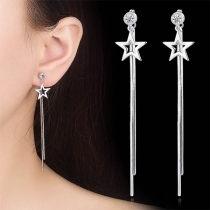 Fashion Pentagram Tassel Earrings