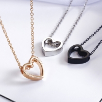 Fashion Hollow Out Heart Pendant Necklace