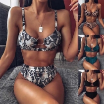 Sexy High Waist Printed Bikini Set
