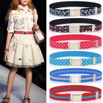 Fashion Contrast Color Printed Elastic Waistband for Kids