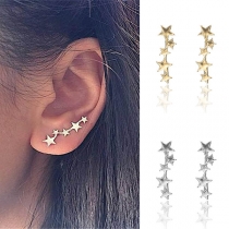Simple Style Star Shaped Stud Earrings