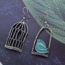 Creative Style Asymmetric Birdcage Shaped Earrings